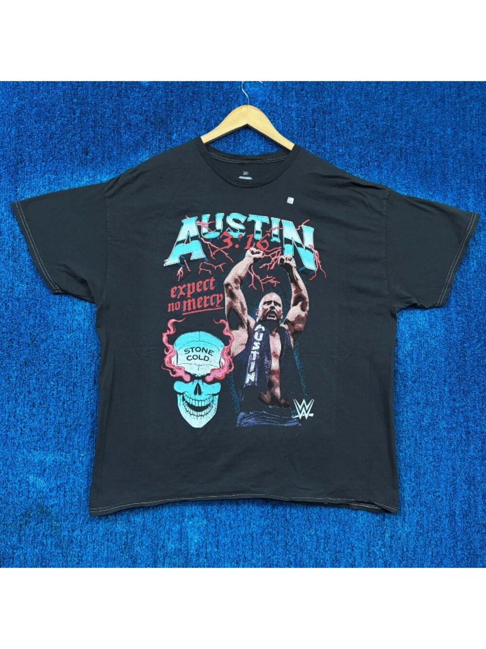 WWE Legends Stone Cold Steve Austin Expects Mercy Wrestling T-Shirt Size 2X